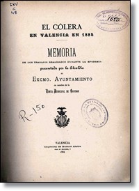 Portada: El cólera en la ciudad de Valencia en 1885