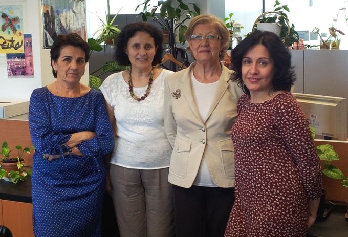 Providencia Núñez, Dolores Martín, Pilar Gómez y Pilar Ordás