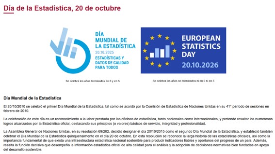 El lema de este año refiere a las prioridades, oportunidades y limitaciones de la estadística oficial 