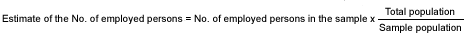 Employed estimate formula