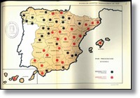 Gráfico de la migración española transoceánica en 1929 por provincias