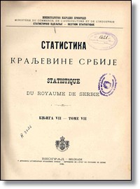 Portada: Statistique de l'instruction publique dans le royaume de Serbie pendant l'anne scolaire 1889-90. Belgrade, 1896