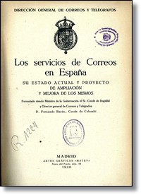 Los SERVICIOS de Correos en España 1920