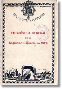 Estadística general de la migración española en 1929