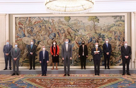 El Rey Felipe VI recibe en Audiencia al INE