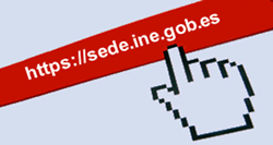 Imagen con la url de la sede electrónica del INE