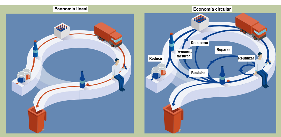 Economía lineal y circular